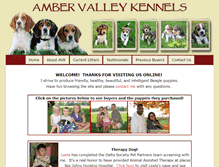 Tablet Screenshot of ambervalleykennels.com
